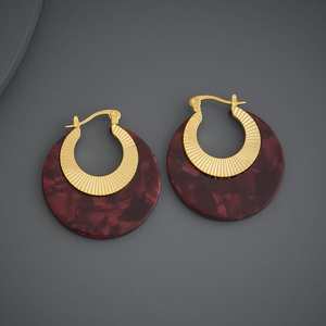 ต่างหูทรงห่วงสุดอินเทรนด์ 186174 ผลิตจากโลหะผสมสังกะสีที่ทนทาน - Product Image 1