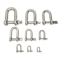Manille de type D JIS en acier inoxydable 316, matériel marin, 4mm-28mm, toutes tailles, pour bateaux et yachts, directement de l'usine, OEM ODM