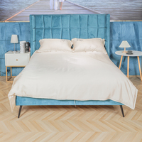 97% bambou et 3% soie mélangé housse de couette luxe nouveautés housse de couette ensembles de literie confortables ensemble de draps de sensation lisse