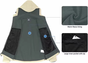 Vestes Softshell imperméables fabriquées en usine professionnelle, haute qualité, service ODM personnalisé pour hommes, veste Softshell - Product Image 5