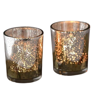 Bougeoirs votifs en argent de qualité personnalisables Bougeoir chauffe-plat en verre au mercure pour décoration de mariage et décoration intérieure - Product Image 3