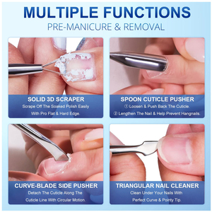 ที่ตะไบเล็บ2025ปลายแหลมปลายแหลมแบบคู่ตะไบเท้าสแตนเลสสตีลสีดำดีไซน์ล่าสุด - Product Image 3