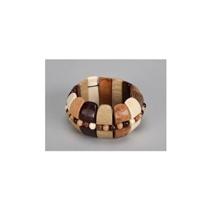 Bracelet en bois naturel, Bracelet en bois d'acacia, perles de cuivre faites à la main, produit le plus vendu, bracelet en bois - Product Image 2