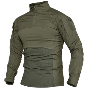 Camisa táctica de manga larga para hombres con protección UV Diseño multibolsillo para acampar al aire libre Senderismo Uniformes de seguridad - Product Image 3