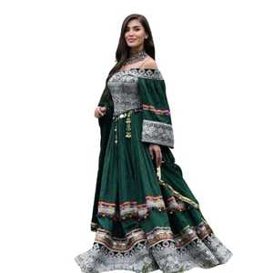 เดรสแฟชั่นสไตล์อัฟกานิสถานสำหรับผู้หญิงชุดเดรสสไตล์แอฟริกันเรียบง่ายปักลายแบบลำลอง - Product Image 1