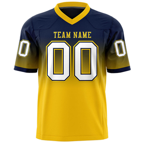Maillot de football américain rétro personnalisé vêtements de sport bon marché avec nom et numéro brodés pour 32 équipes à manches courtes pour l'été - Product Image 3