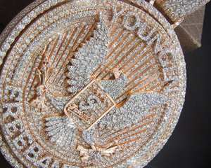 Colgante de Águila Voladora con Incrustaciones de Moissanita, Plata de Ley 925 con Baño de Rodio, Joyería de Lujo Personalizada y Moderna - Product Image 5