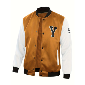 Veste universitaire en satin Sports d'équipe et club nom logo baseball letterman veste universitaire - Product Image 4