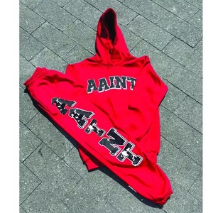 Conjunto de Sudadera y Pantalones Deportivos Personalizados OEM, Conjunto Deportivo Informal Unisex de 2 Piezas, Pantalones Deportivos con Cierre y Lavado Ácido - Product Image 3