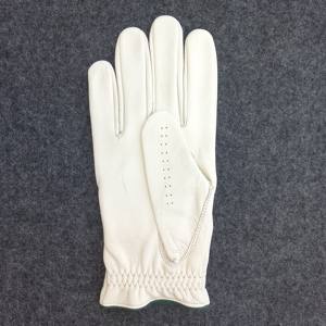 Guante de golf de cuero Cabretta suave de primera calidad Diseño transpirable con manoplas deportivas con correa ajustable-Color blanco - Product Image 4