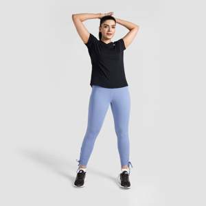 Leggings de yoga (3XL) à bordure ruban lavande, coupe ajustée, effet push-up, en Spandex Nylon extensible, avec strass et motif Tie-Dye, adaptés à la gym - Product Image 4