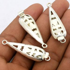 18K Gold Plated <b>Heart</b> Bali Box Clasp for 1 3 Strand <b>Sterling</b> <b>Silver</b> Jewelry 44X17X9MM Single Multi-Strand for Jewelry Component - Product Image 1