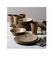 Ensemble de dîner en bois bol cuillère ensemble de table pour articles de cuisine conception d'ustensiles et ensembles de vaisselle pour enfants avec vente