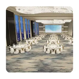 Commercial wedding banquet fireproof five-star hotel carpet handmade plush corridor wall to wall carpet manufacturer