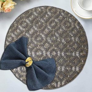 Best Luxury Glass <b>Beaded</b> Tableware Decorative Stylish Elegant <b>Placemat</b> for Parties and Functions or As a Stylish Gift - Product Image 6