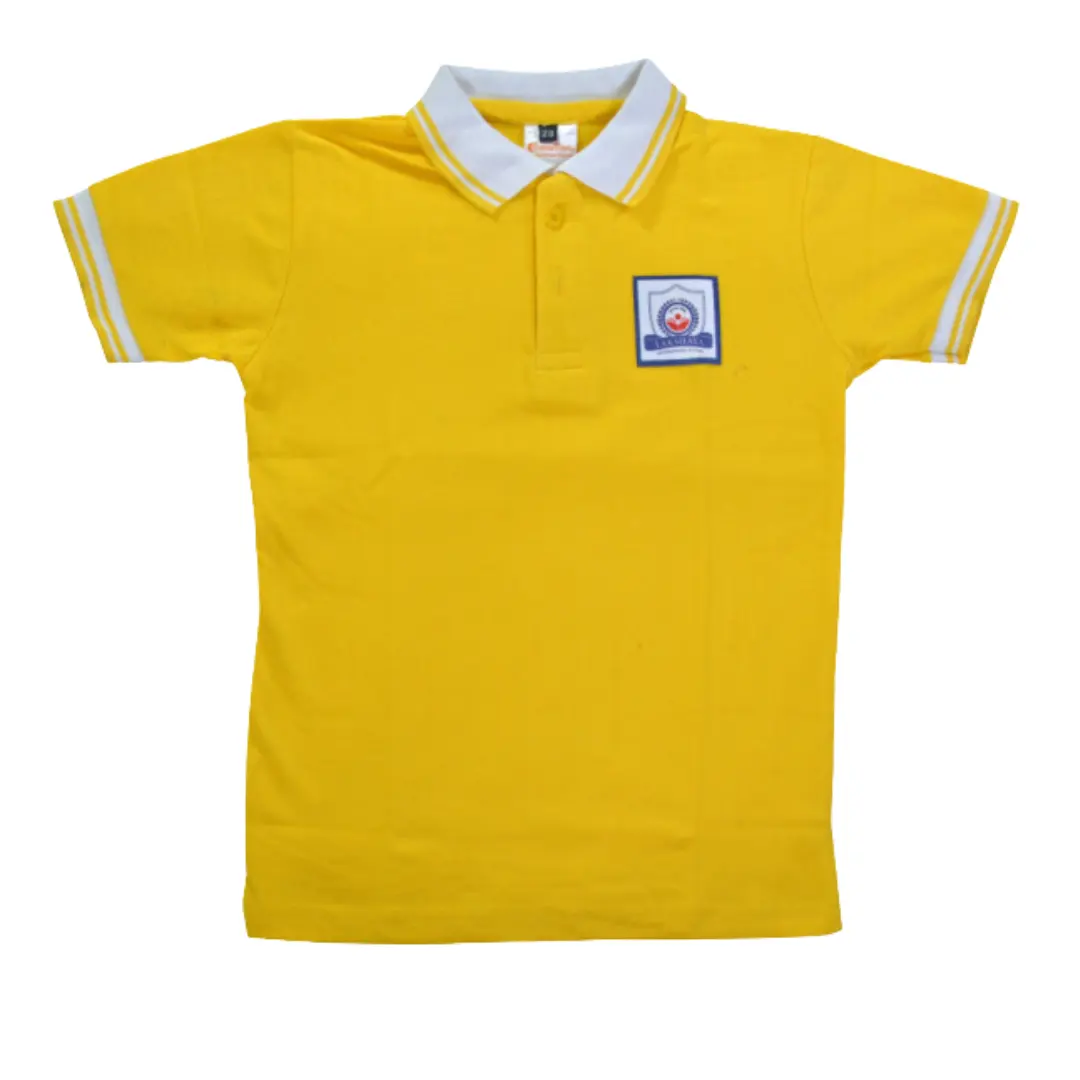 ชุดนักเรียนคุณภาพดีที่สุดในเสื้อยืดนักเรียนสีเหลืองซิทรินจากผู้ส่งออกและผู้ผลิตขายส่งชาวอินเดีย
