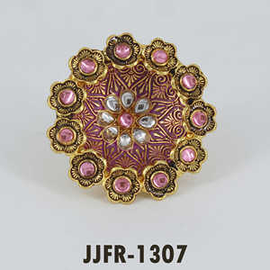 Anillo de dedo de aleación de diseñador para mujer, joyería de declaración ajustable, boda, fiesta nupcial, moda étnica informal tradicional - Product Image 2