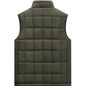 เสื้อแจ็กเก็ตแฟชั่นแขนกุดทรงพองสำหรับผู้ชายเสื้อแจ็คเก็ตผ้าแคนวาสออกแบบได้ตามต้องการสำหรับฤดูหนาว - Product Image 2