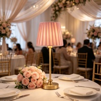Lampe de table en velours rechargeable à intensité variable, spécifications personnalisées, lampe de bureau décorative pour la décoration de mariage, de banquet et d'événements