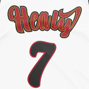 Maillot de basketball à sublimation avec dégradé de couleurs latérales et blocs de couleur, personnalisable avec nom d'équipe, numéro et logo vintage, 100 % polyester, chemises de sport - Product Image 4