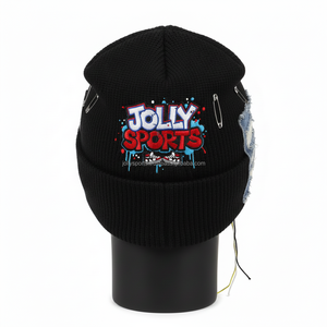 <b>Men</b> Premium Knit Beanie <b>Cap</b> Soft Acrylic Cotton Blend 220 GSM Warm <b>Winter</b> Hat Custom Embroidery Applique Stud Logo Beanie <b>Cap</b> - Product Image 2