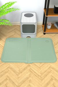 ATA เสื่อดักเศษอาหารซิลิโคนสีเขียวพับได้, แผ่นรองชามอาหารแมวกันน้ำกันลื่นแผ่นรองอาหารสำหรับสัตว์เลี้ยงสามารถล้างทำความสะอาดได้ขนาด40x60ซม. สำหรับใช้ในบ้าน - Product Image 3