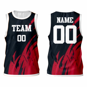 Maillot de basket respirant unisexe grande taille imprimé par sublimation été 100% polyester sans manches absorption rapide de l'humidité - Product Image 3