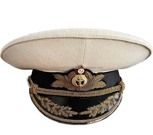 Gorra blanca de uniforme de alta calidad con insignia de lingotes, gorras de pico al por mayor, precio barato personalizado a la venta - Product Image 1