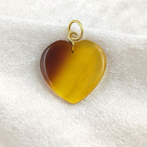 20mm <b>Heart</b> Shape Dyed <b>Blue</b> Agate Pendant 925 Sterling Silver Gold Plated Agate Charm For Jewelry Making Bulk <b>Blue</b> Agate Pendants - Product Image 5