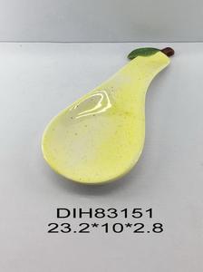 ที่วางช้อนเซรามิกสไตล์ยุโรป น่ารัก ลายวาดมือ รูปทรงลูกแพร์ สำหรับใส่สลัด อาหารค่ำ อาหารเรียกน้ำย่อย ผลไม้ ถาดอาหาร - Product Image 2