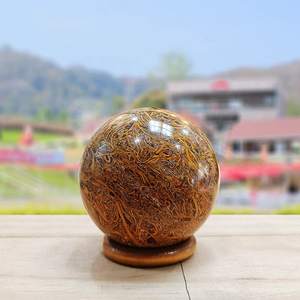 Vente en gros Meilleure Qualité Naturel Maryam Jaspe/Calligraphie Cristal Agate Gemme Sphères Poli Feng Shui Boule Cristaux Fée - Product Image 2