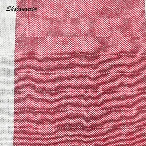 Roter Baumwoll stoff für Heim textilien Einfarbige Kleidungs stücke Gewebte Textur Baumwoll misch stoffe Sofa bezug Stoff