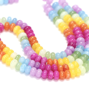 Cuentas Redondas de Cuarzo Multicolor: Hilo de Piedras Preciosas Lisas de 7-9 mm - Product Image 2