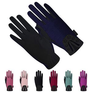 Premium <b>Ladies</b> Equestrian Horse Riding <b>Gloves</b> Track Fabric Synthetic <b>Leather</b> Microvision International Brand Customizable Design - Product Image 3