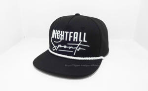 Streetwear classique et quotidien pour tout le monde, chapeau Snapback personnalisé avec logo 3D brodé Nightfall avec corde, fournisseur fabriqué au Vietnam - Product Image 2