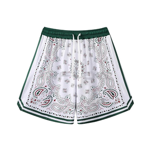 Pantalones cortos de malla de poliéster 100% para hombre, cintura elástica cómoda, sublimación gráfica personalizada, pantalones cortos para hombre, el mejor estilo callejero, entrada corta - Product Image 1