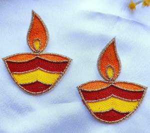 Boucles d'oreilles brodées à la main avec des perles, boucles d'oreilles personnalisées multi-perles, bijoux de fête pour femmes au meilleur prix, boucles d'oreilles à perles - Product Image 2