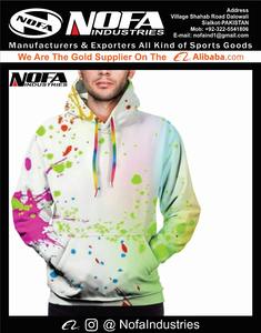 OEM Sweat à capuche pour hommes 100% coton avec fermeture éclair Conception personnalisée Sweat à manches longues Logo solide imprimé Poche brodée - Product Image 3