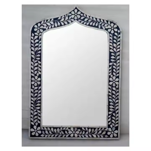 กรอบกระจกนักออกแบบโรงแรมหรูตกแต่งผนังและห้องกรอบกระจกฝังกระดูกด้วยงานฝีมือรูปพระจันทร์เสี้ยว - Product Image 2