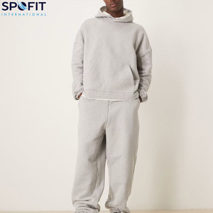 Conjunto Deportivo de Invierno para Hombre, Talla Grande, Estilo Urbano Vintage, Estampado, 100% Algodón, Felpa, Transpirable, Ecológico, Sudadera con Capucha y Pantalones Deportivos Personalizados - Product Image 6