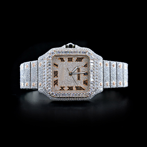 นาฬิกาข้อมือหรูหราประดับเพชรโมอิสซาไนต์ MIYOTA สำหรับนักส่งออกมืออาชีพ คุณภาพสูง หน้าปัดอนาล็อก ตัวเรือนสแตนเลส - Product Image 1