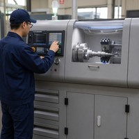 Torno CNC de un Solo Husillo para Trabajo Mediano, Sistema de Control GSK, Alta Precisión 0.002mm, Capacidad de Pieza de Trabajo de 275kg para Metal de Precisión