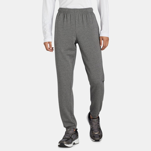 Pantalon de jogging gris en polaire pour hommes Streetwear Impression de logo personnalisé Pantalon de survêtement unisexe en coton vierge 330gsm Pantalon droit pour hommes - Product Image 2