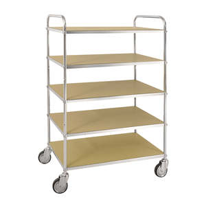 ESD Heavy Duty Industrial Trolley 5 Metal Steel Shelves 4-Wheel 100/200/500kg OEM Customizable Warehouse Workshop <b>Transportation</b> - Product Image 1