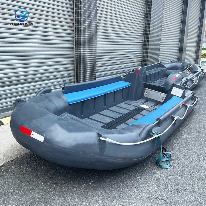 Rotational Molding Manufactured Customized RIB 4.5M Grey Boat Rescue ...