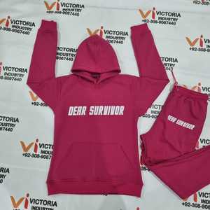 ชุดวอร์มลำลองสำหรับผู้หญิง, มาใหม่ล่าสุดผ้าฝ้ายสีชมพูไซส์ใหญ่พิเศษพิมพ์ลาย2ชิ้นสำหรับฤดูร้อนออกใหม่2024 - Product Image 1