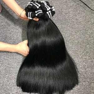 Extensiones de cabello Remy vietnamita súper doble dibujado Extensiones de cabello humano natural recto excelente valor Extensiones de cabello humano crudo de alta calidad - Product Image 4