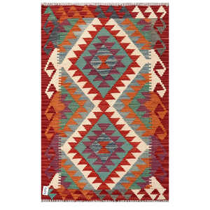 Tapis Kilim d'Afghanistan Maimana 131 X 84 cm, décoration murale - Product Image 1