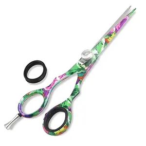 Professional Barber Hair Cutting Scissors Barber Hair Salon Scissors In Latest Printed Designs Stainless Steel Material