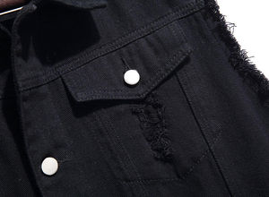 Veste en jean doublée de denim pour homme de haute qualité, veste d'hiver, coupe-vent, veste en denim de type camionneur - Product Image 3